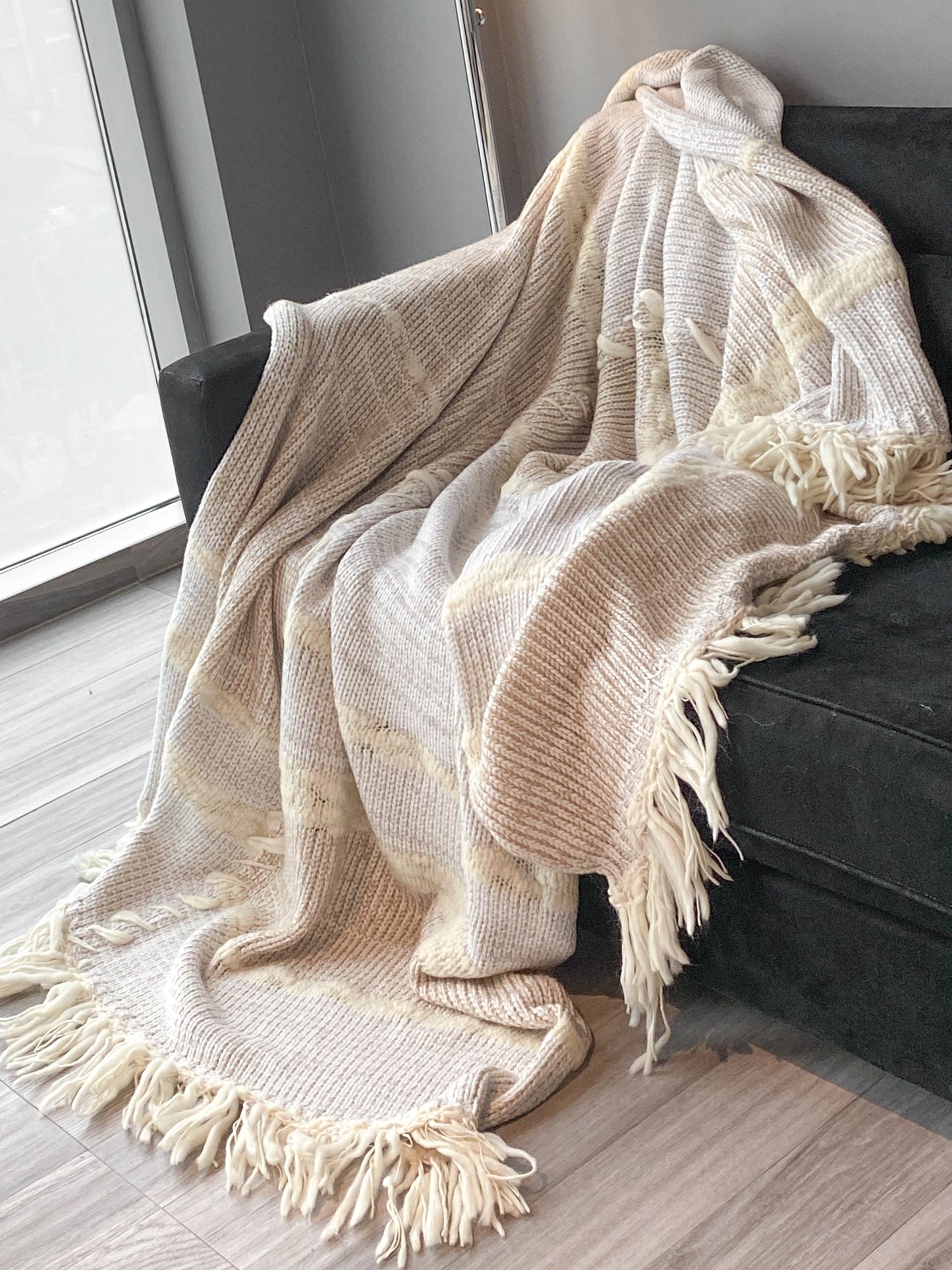 Berber Cashmere Blanket in Cream