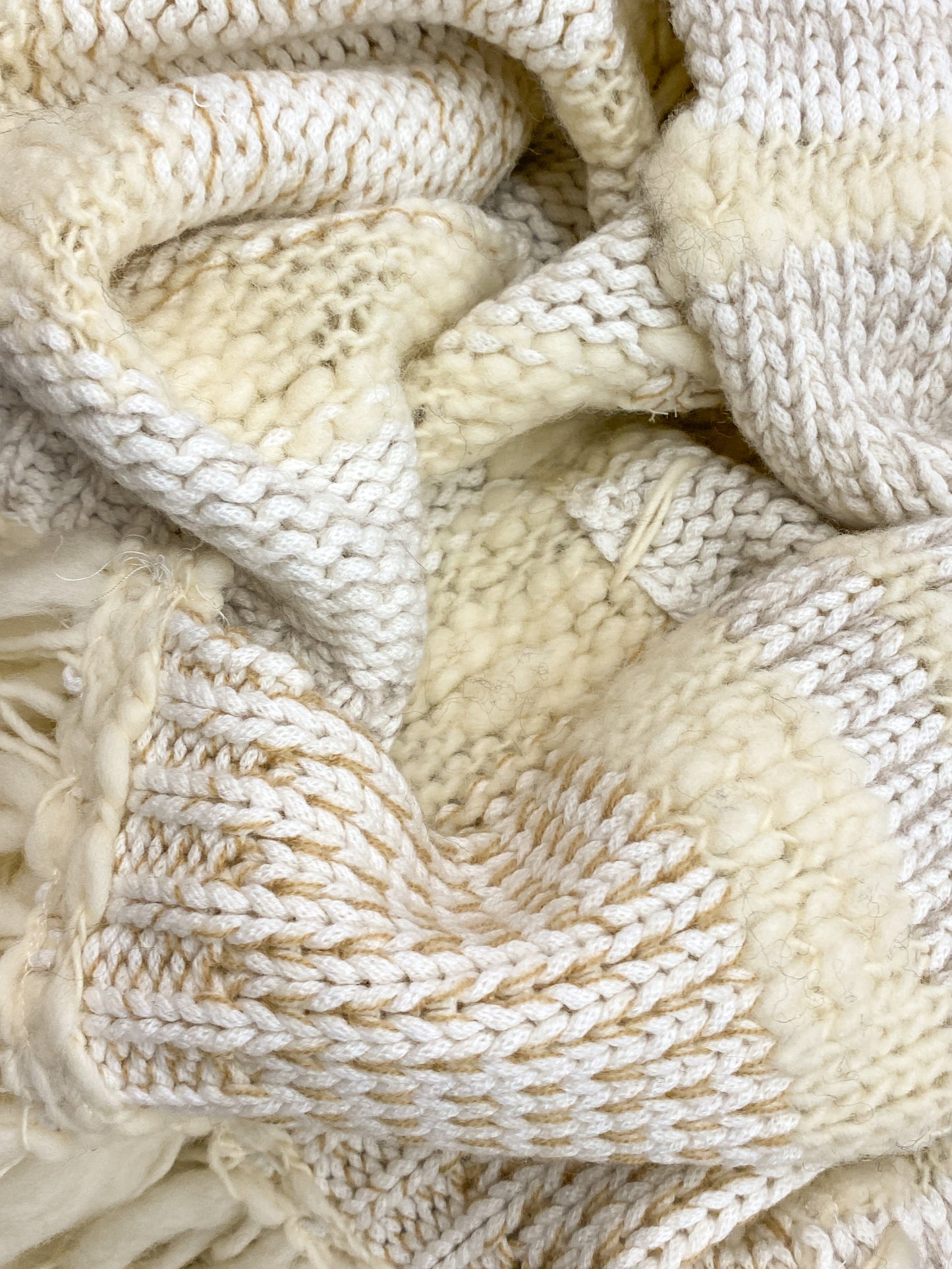 Berber Cashmere Blanket in Cream
