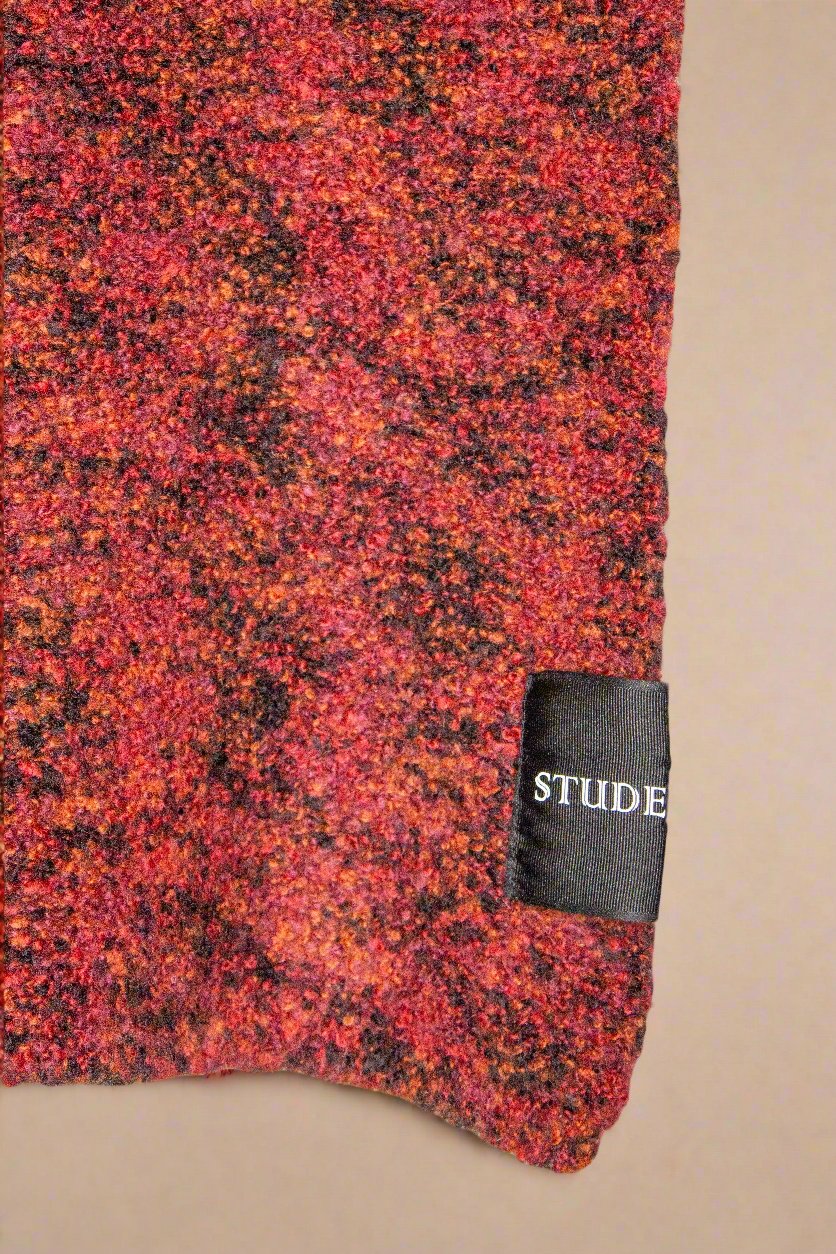 Clouded Bouclé Cashmere Blanket in Spice