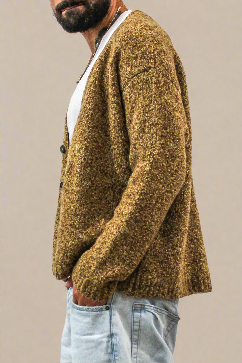 Speckled Bouclé Cashmere Cardigan