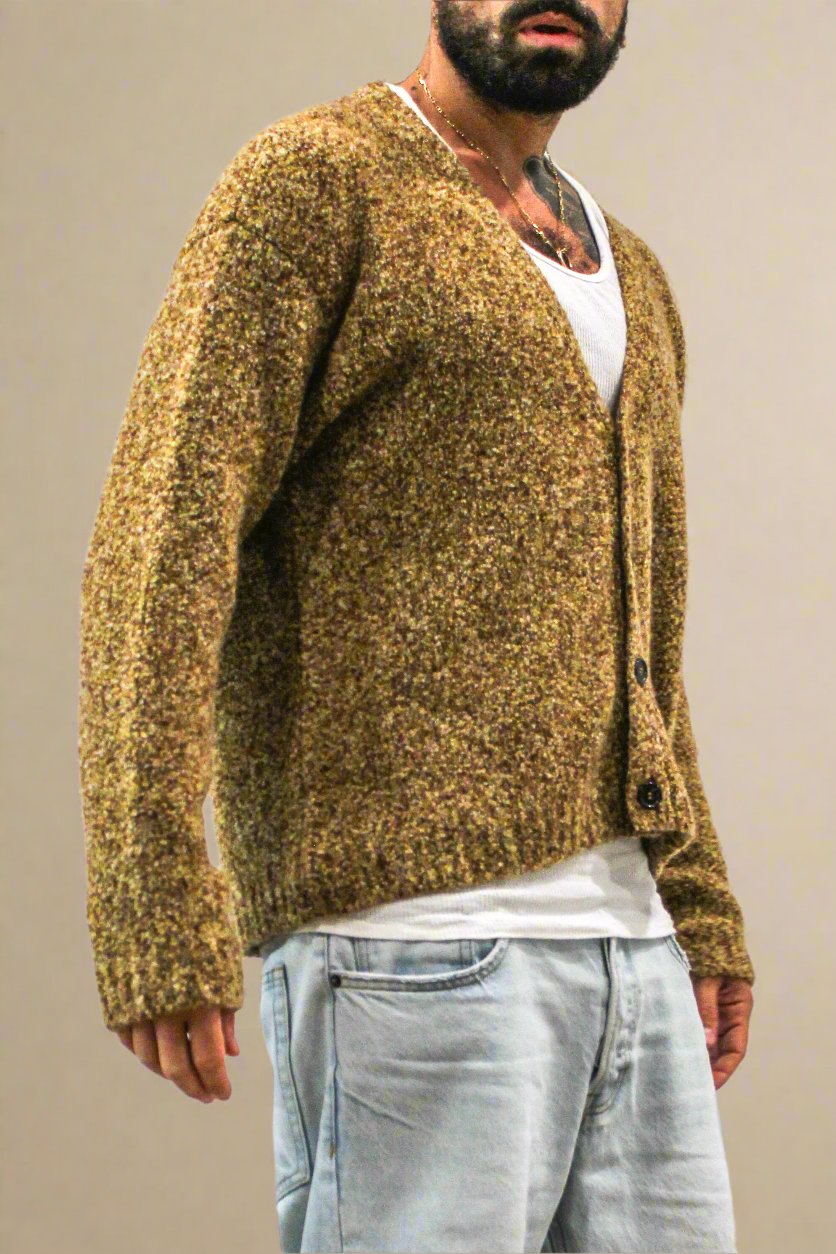 Speckled Bouclé Cashmere Cardigan