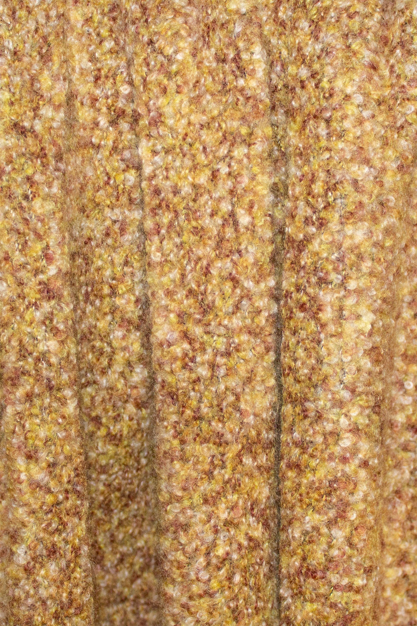 Speckled Bouclé Cashmere Blanket in Mustard