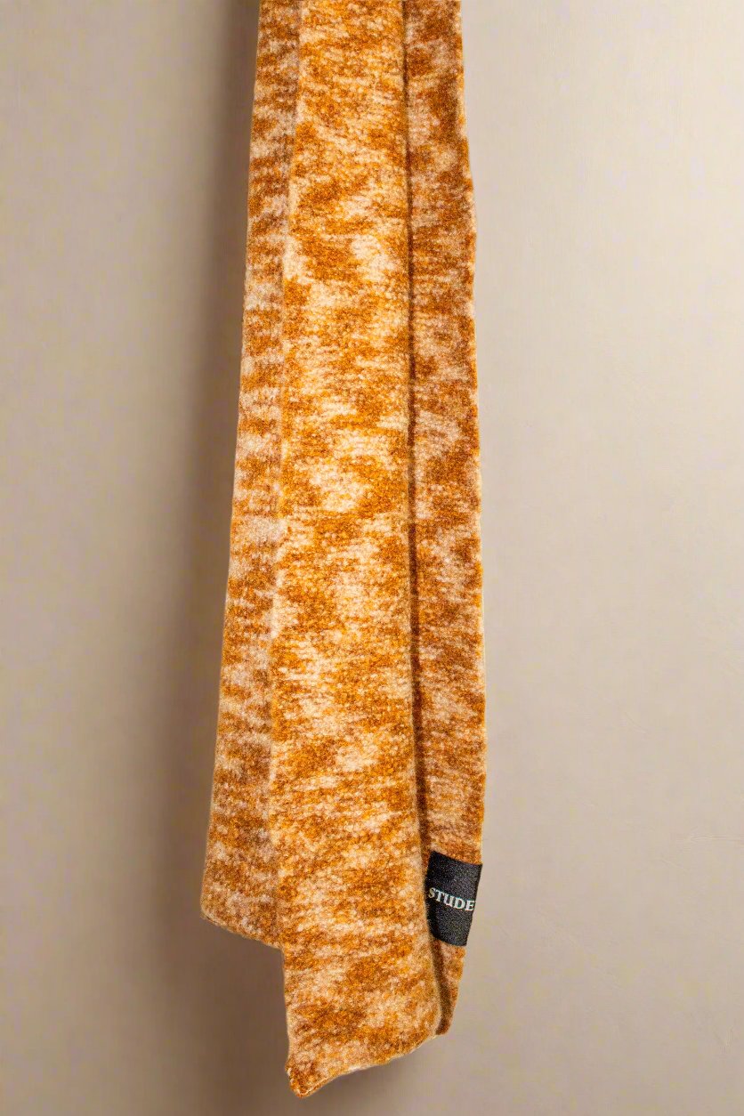 Clouded Bouclé Cashmere Scarf in Turmeric