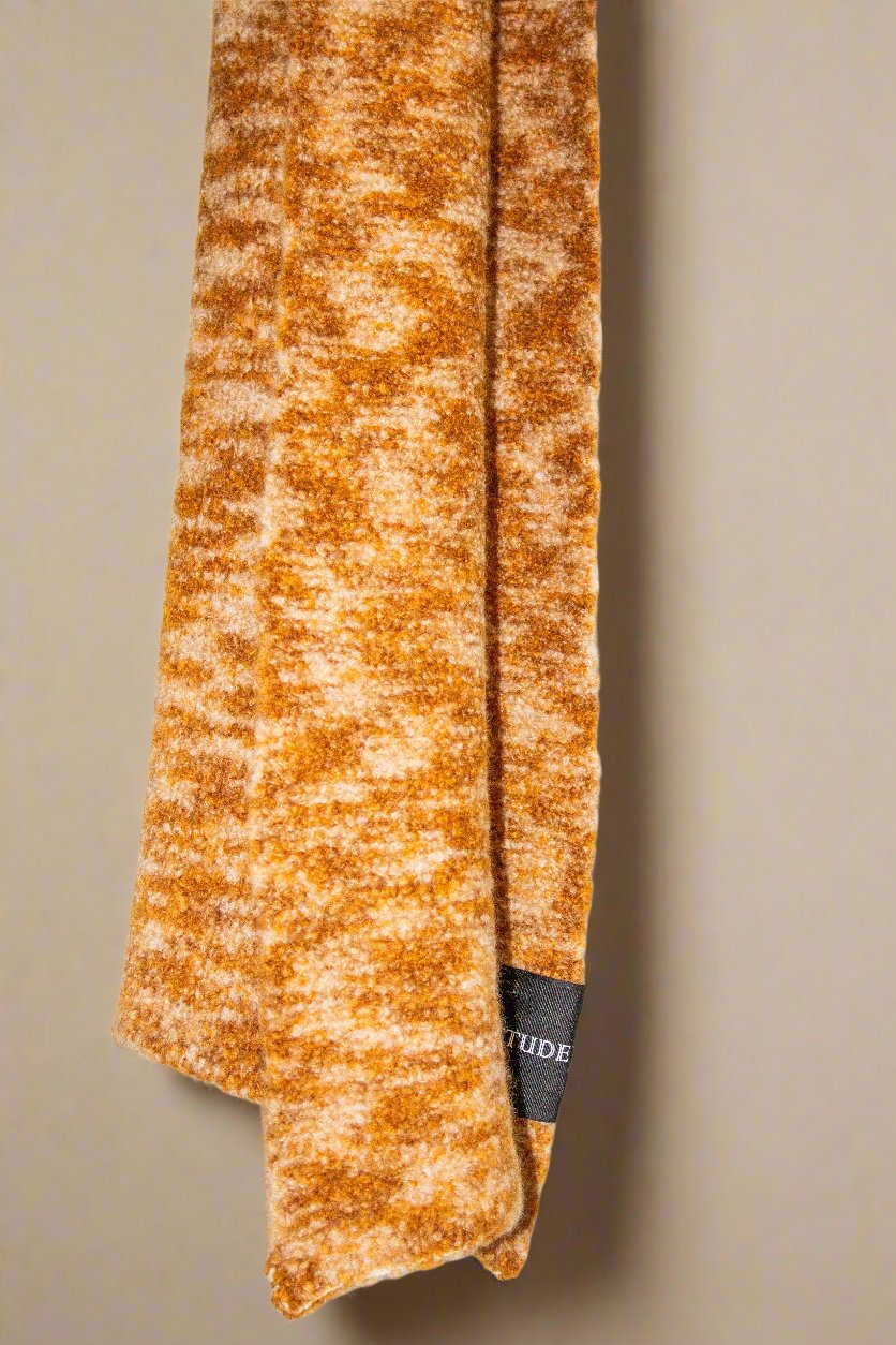 Clouded Bouclé Cashmere Blanket in Turmeric