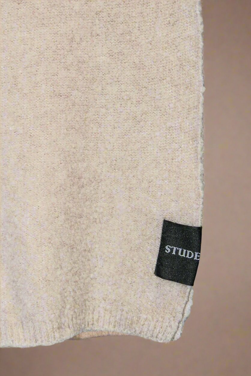 Slub Bouclé Cashmere Blanket in Bone