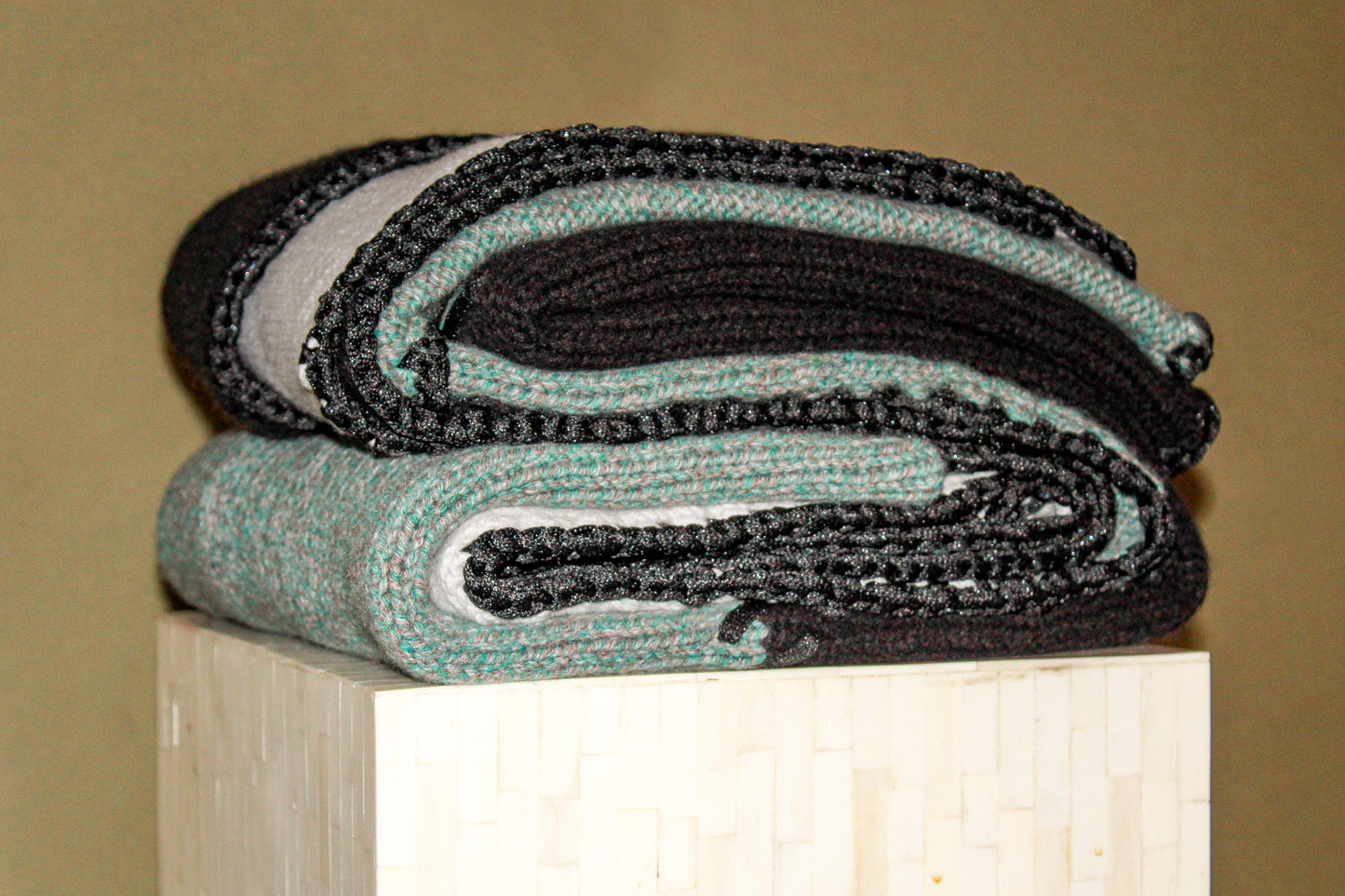 Nomad Blanket in Teal Patchwork