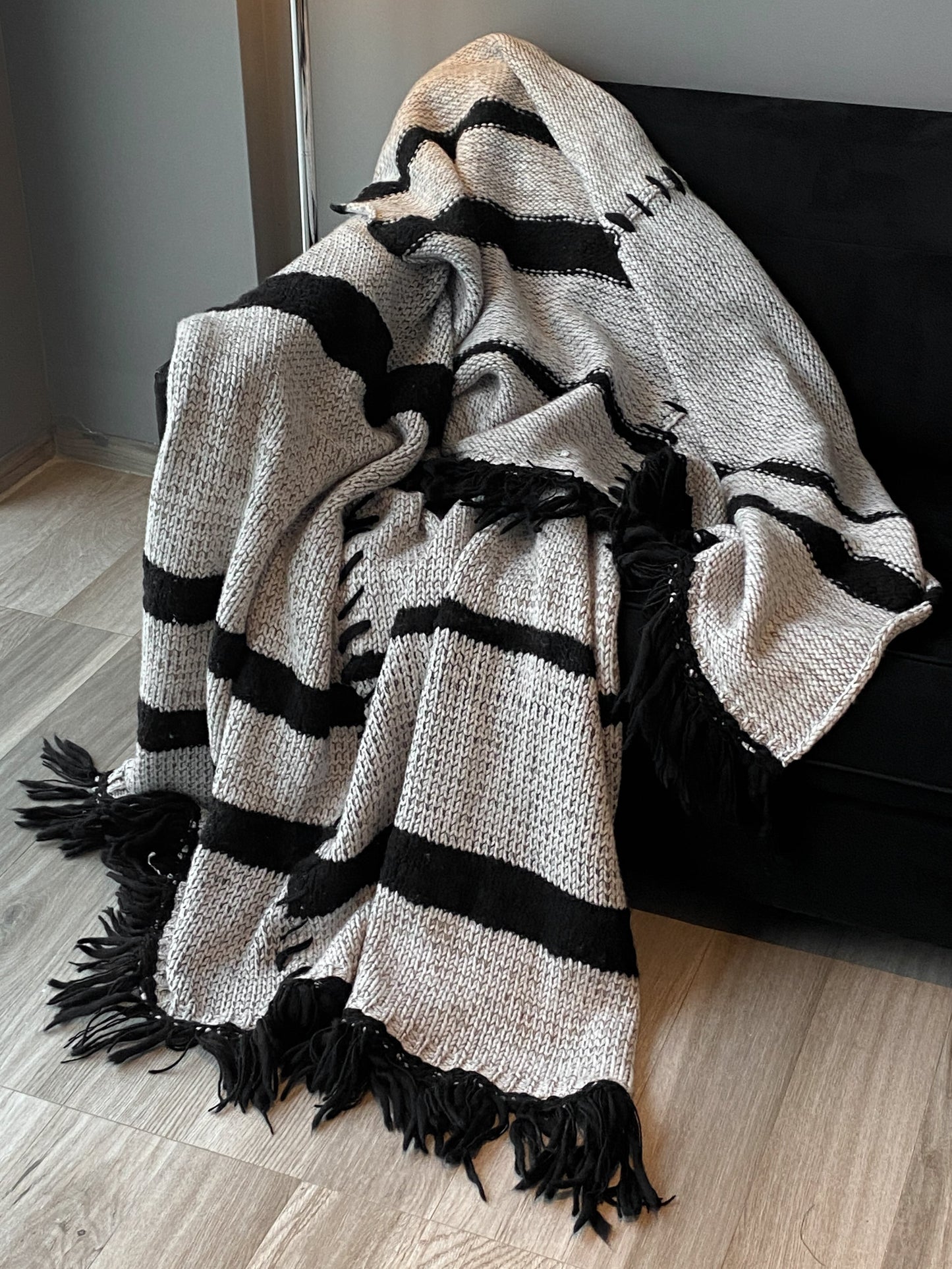 Berber Cashmere Blanket in Zebra