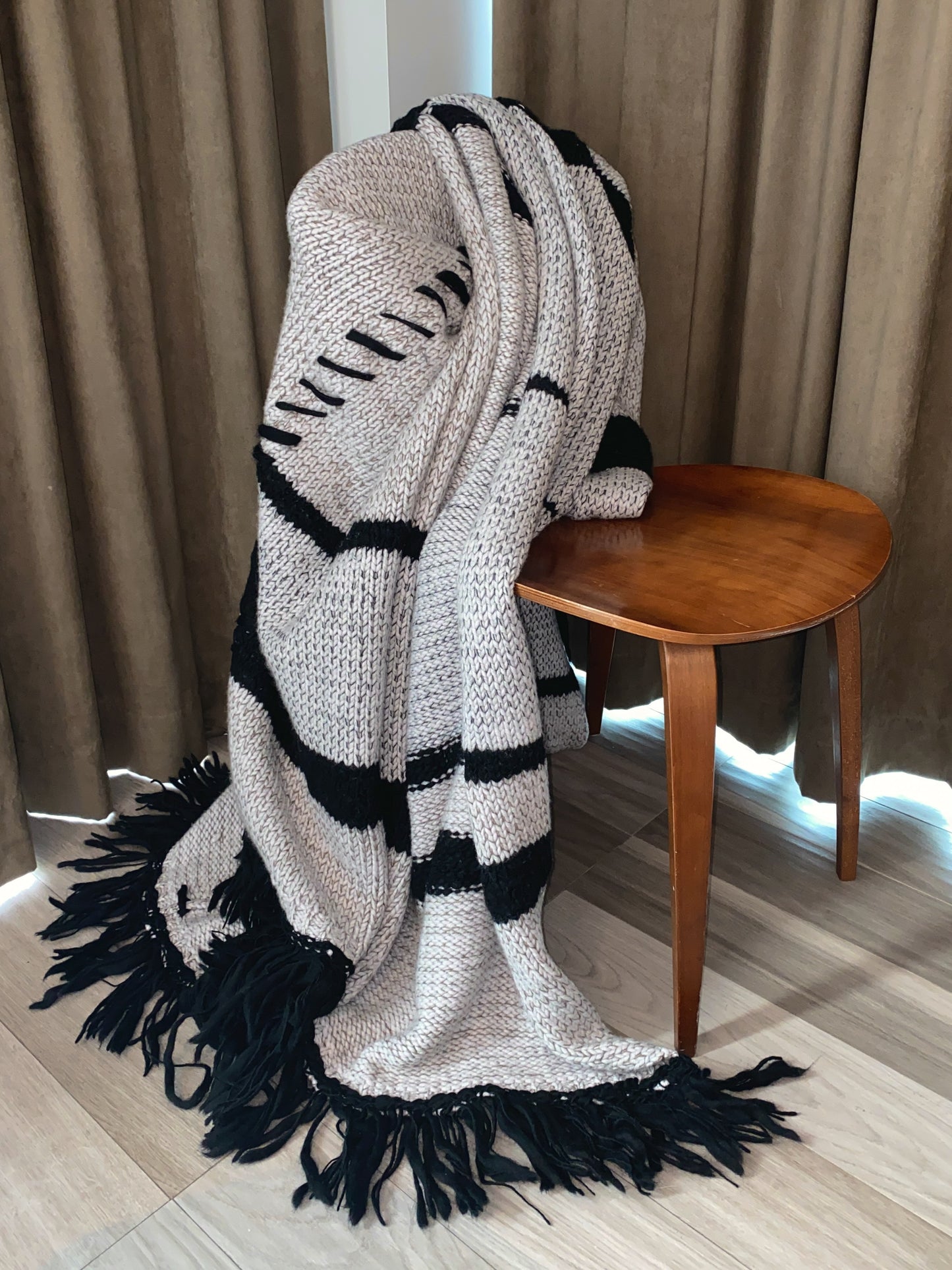 Berber Cashmere Blanket in Zebra